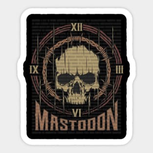 Mastodon Vintage Skull Sticker